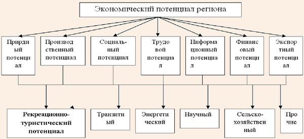 Структура экономического потенциала региона