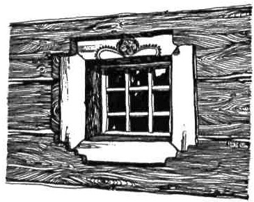 Вікно в хаті 1812 р. з с. Либохора Турківського р-ну Львівської обл.