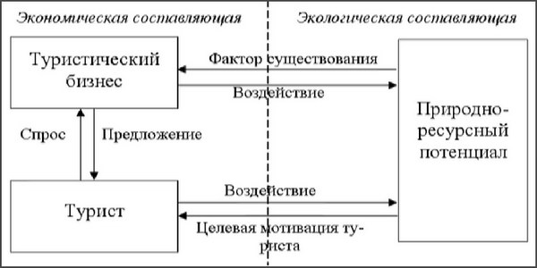 Взаимосвязь экономической и экологической составляющих прибрежной дестинации