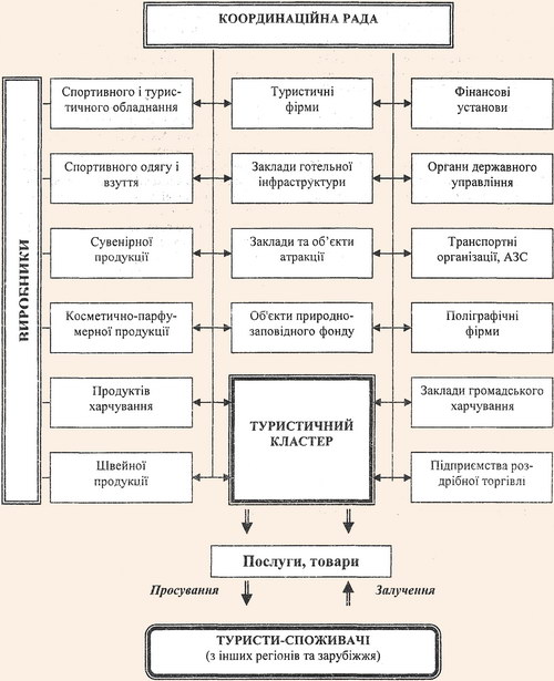 Структурно-функціональна модель туристичного кластеру