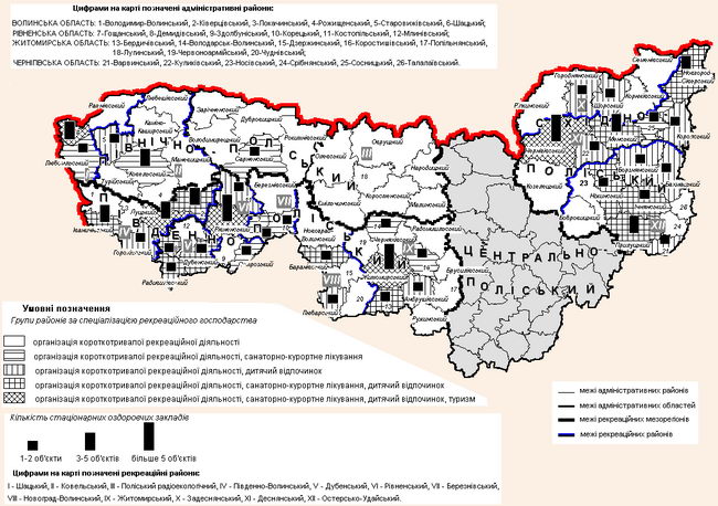 Економіко-рекреаційне районування Полісся