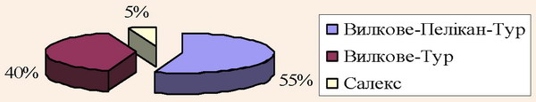 Структура розподілу туристів між туроператорами дестинації за 2010 рік