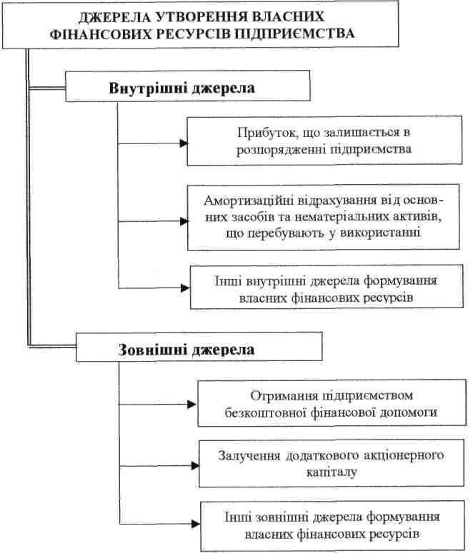 Механізм формування власних фінансових ресурсів підприємства