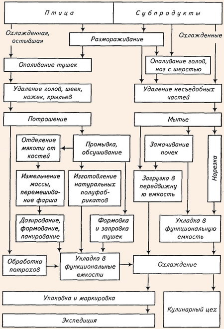 Организация производства полуфабрикатов из птицы и субпродуктов