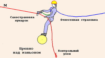 Бревно над каньоном