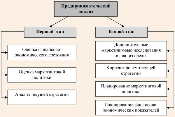 Схема проведения предпринимательского анализа